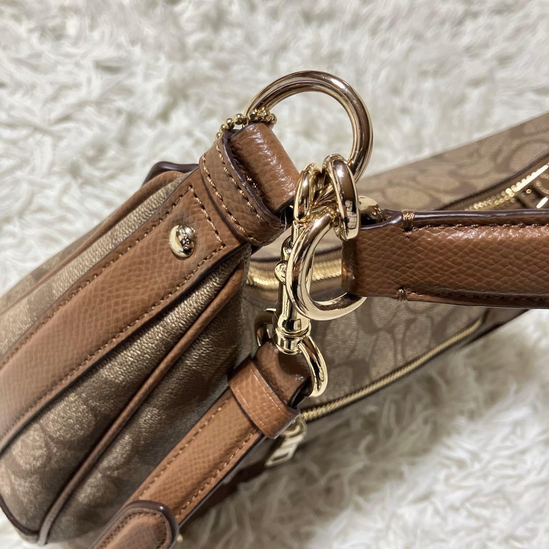 美品【COACH】コーチ シグネチャー 2WAY ショルダー　ハンドバッグ