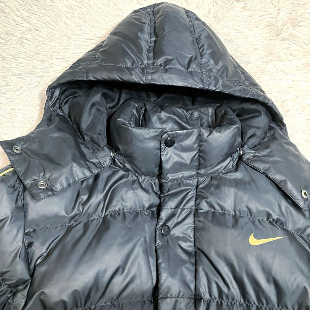 NIKE ナイキ ロングダウン ベンチコート スポーツ観戦 防寒 L 黒