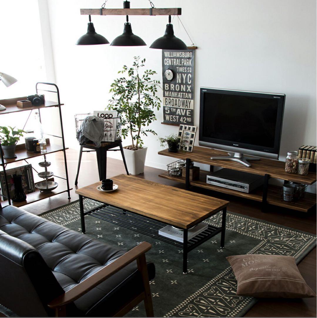 木製ビンテージテーブル/アイアン脚