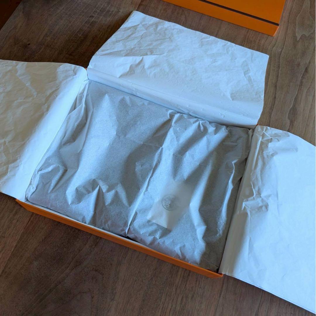 新品 タグ付き エルメス カシミヤ 1マフラーブルー ネイビー イギリス製