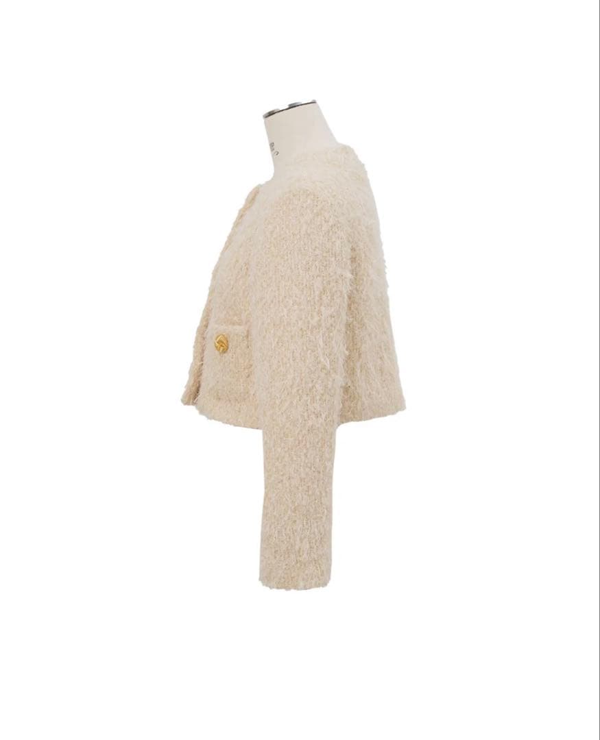 cygne 新品未使用 シャギーツイードジャケット ベージュ 0サイズ