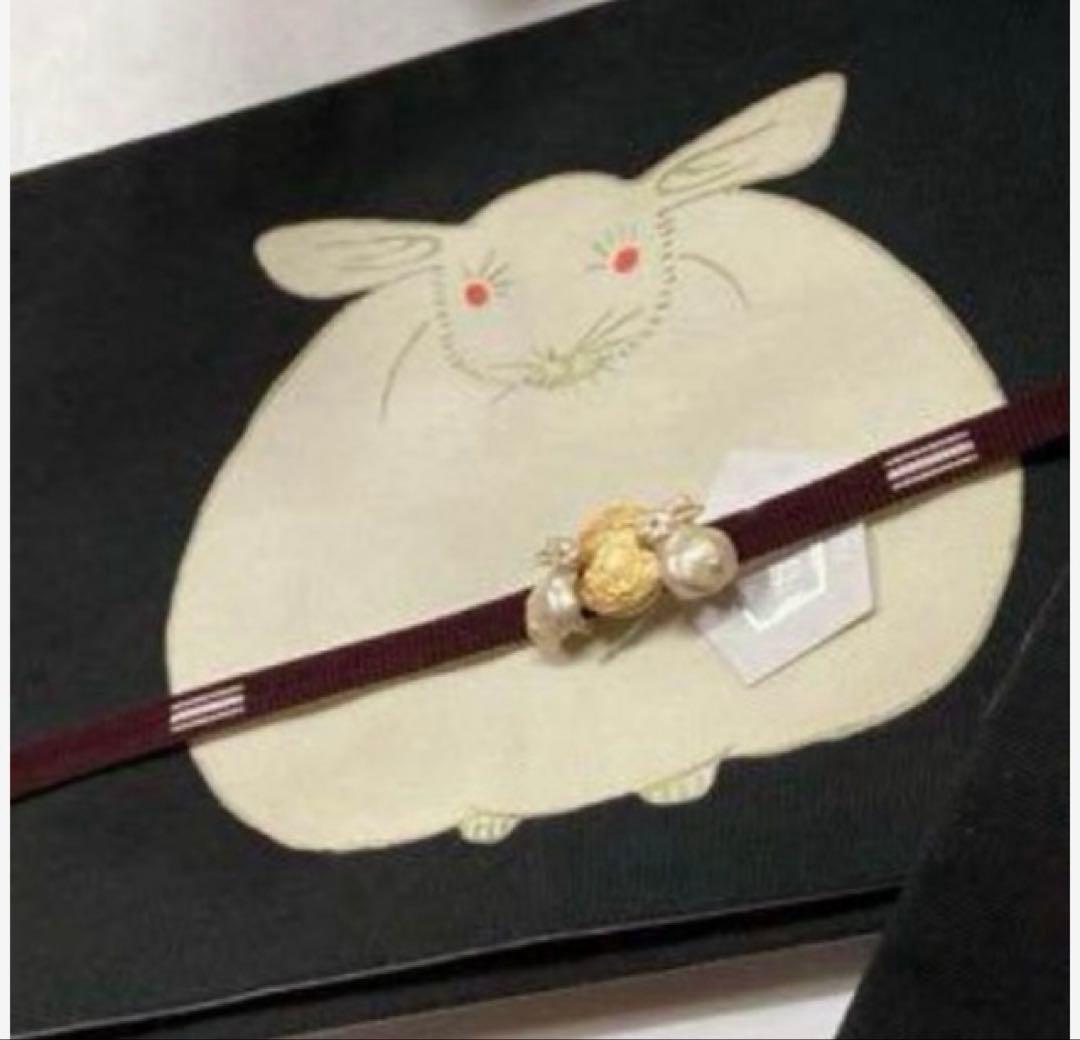 江戸時代絵師　「藪 長水」兎絵染めた京袋帯シルクの風合い最高級のポリエステル素材