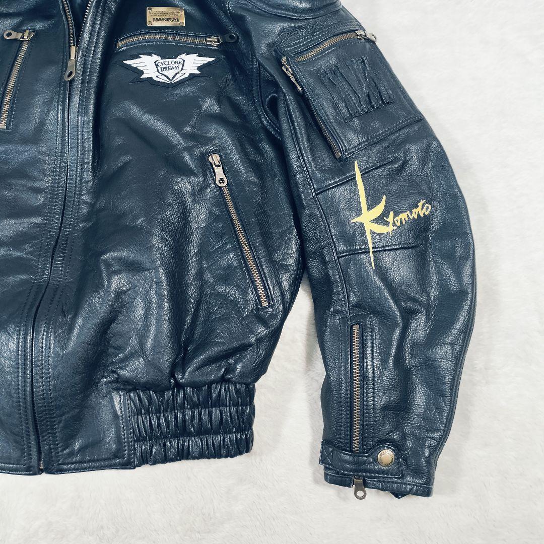 NANKAI　カウレザー　ライダースジャケット　シングルライダース　L