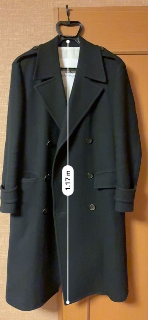   ブラック ダブルブレストコート