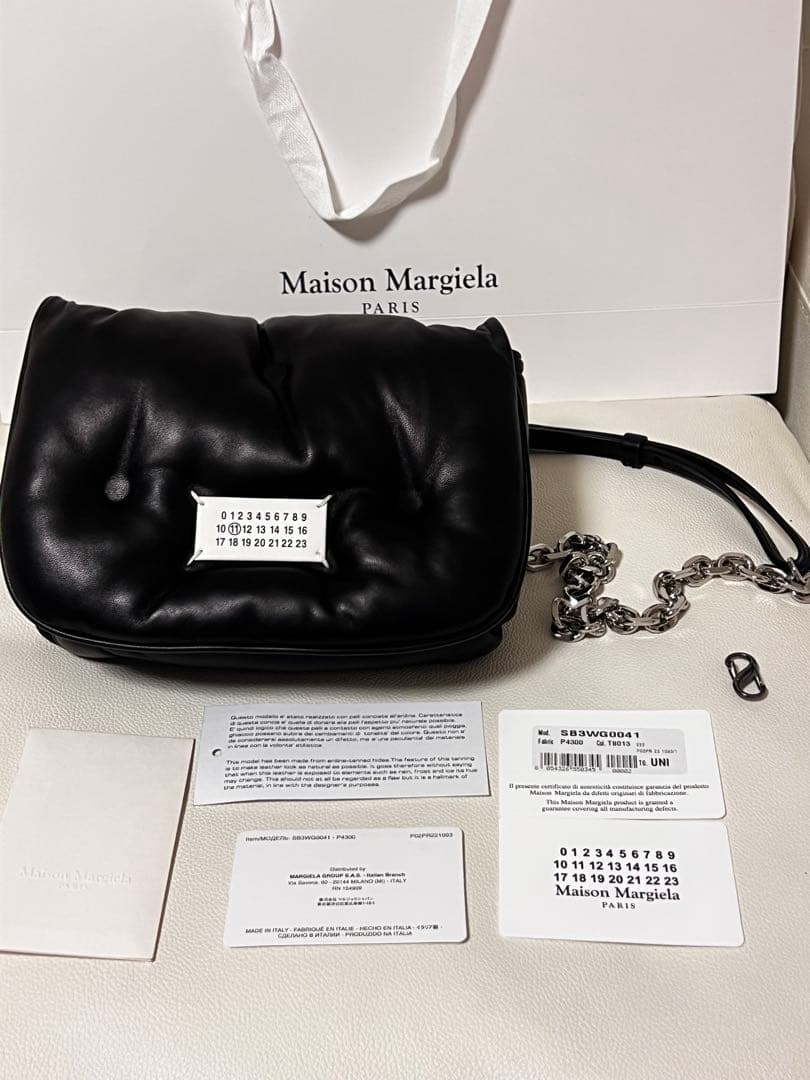 メゾンマルジェラ グラムスラム　フラップ　スモール　ショルダーバッグ