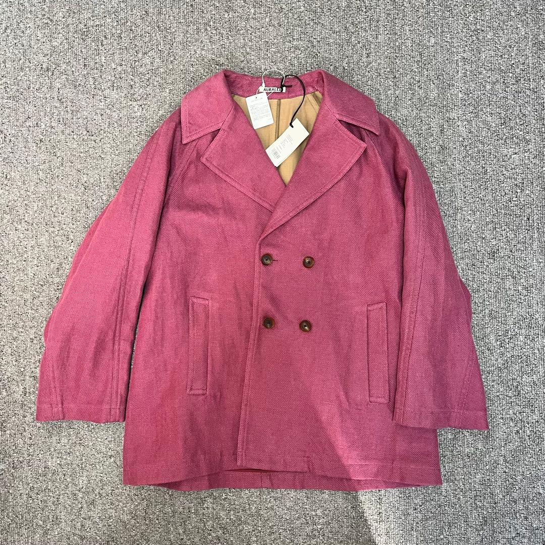 むらちゃんオーラリー 定価63.800円 リネン混　ダブルハーフコート