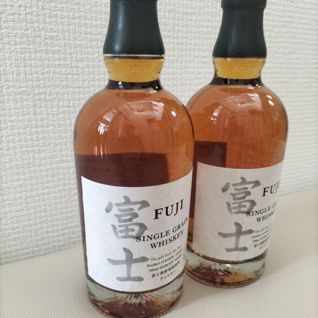 富士シングルグレインウイスキー白ラベル(旧ボトル)700ml　終売品2本セット
