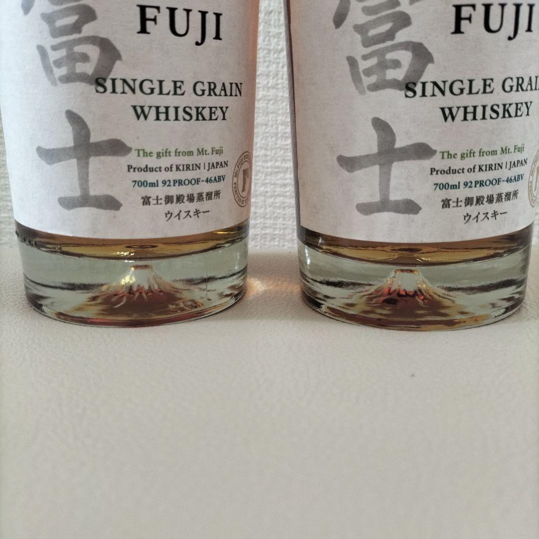 富士シングルグレインウイスキー白ラベル(旧ボトル)700ml　終売品2本セット