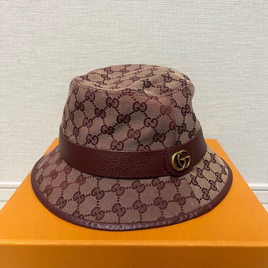 【美品】GUCCI オリジナル GGキャンバス バケットハット
