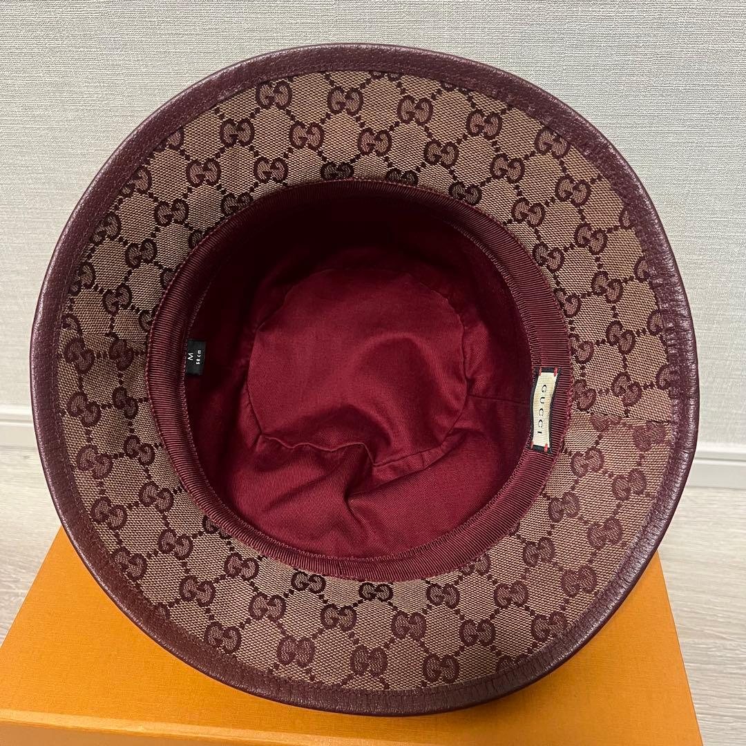 【美品】GUCCI オリジナル GGキャンバス バケットハット