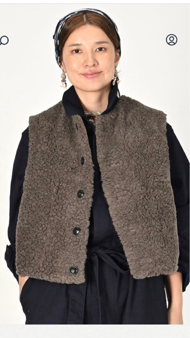 45R ウールボア×ナイロンのベスト　Mサイズ