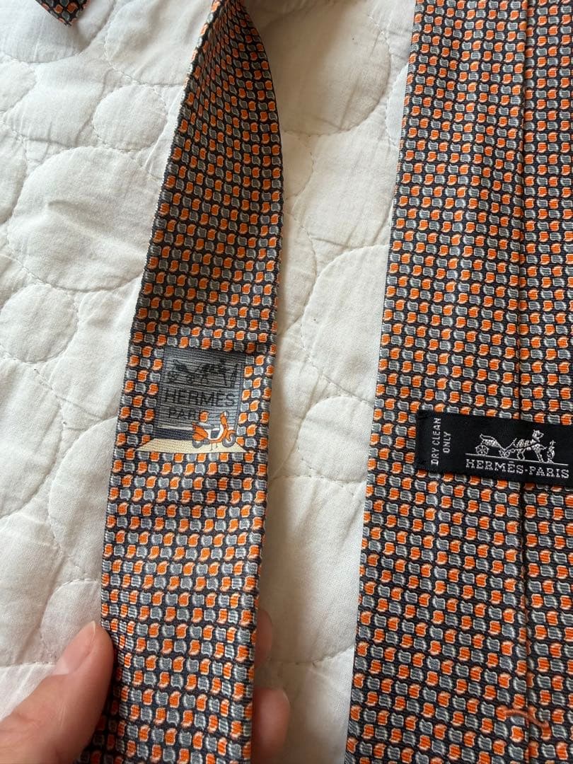 美品 HERMES エルメス ネクタイ 2本セット シルク100% ブルー