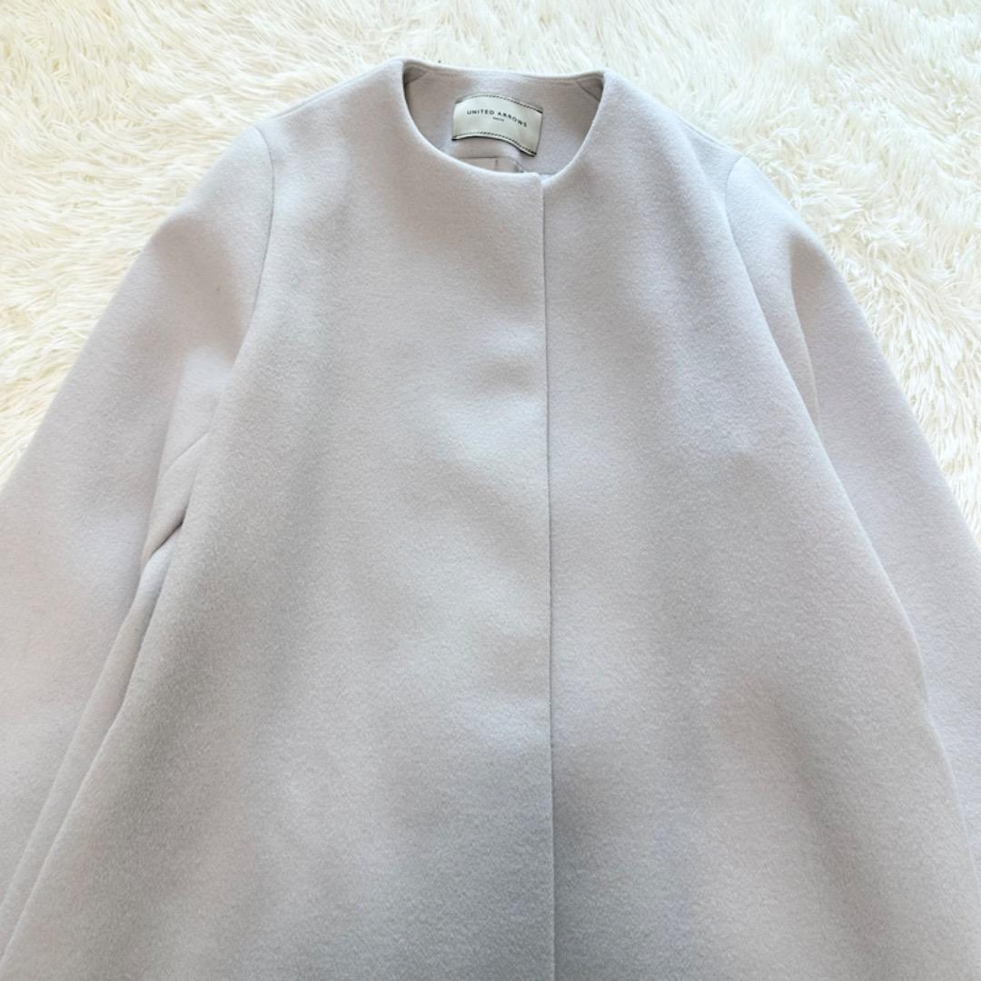 ユナイテッドアローズ Aライン ノーカラー ミドルコート