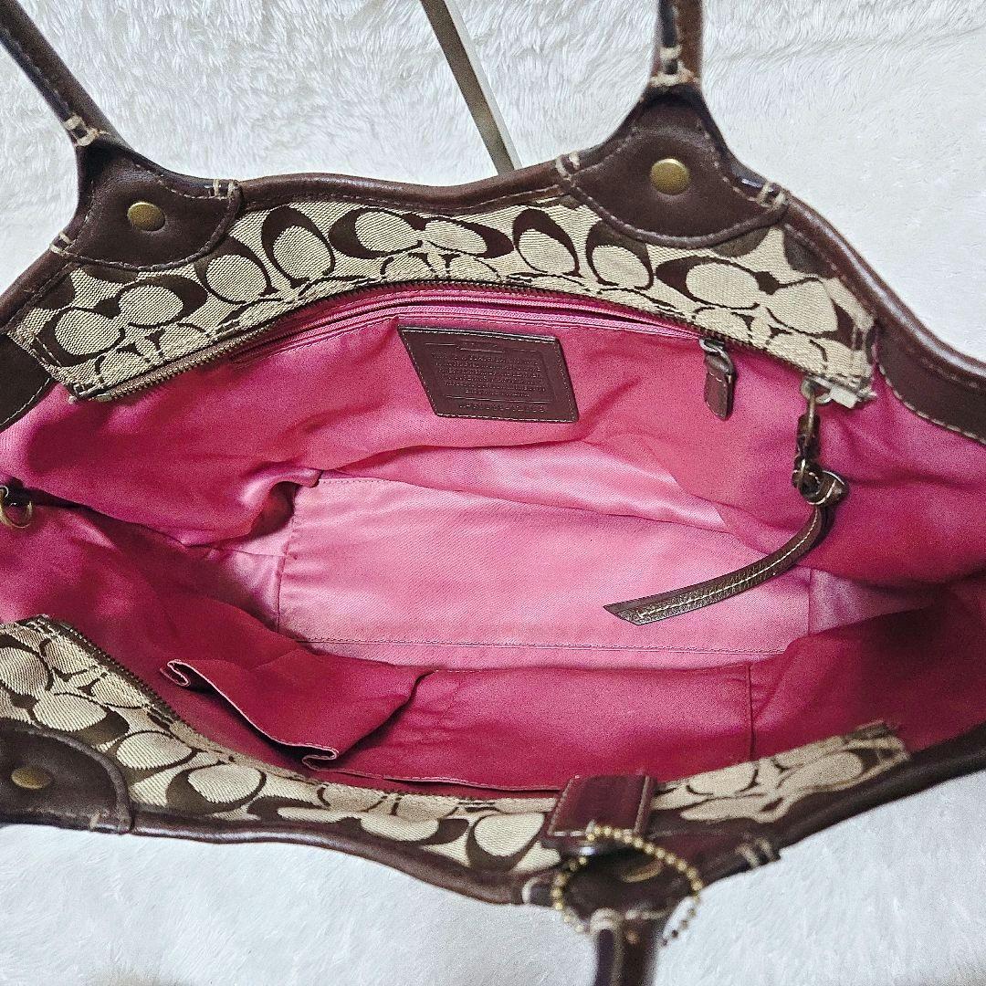 COACH パッチワーク トート ブリーカー 異素材 ブラウン 12899