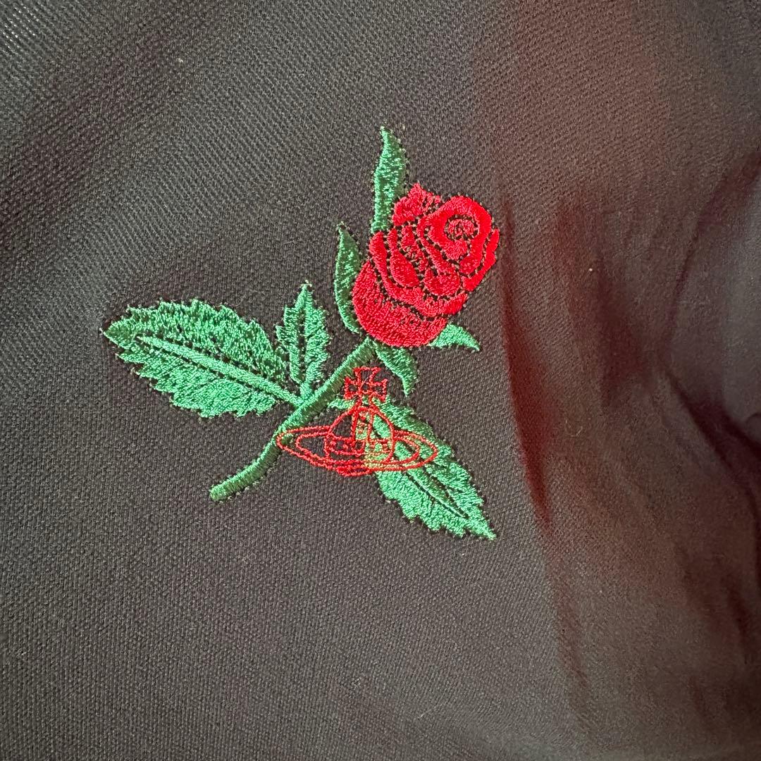 Vivienne Westwood 薔薇オーブ刺繍　フリルポロワンピース