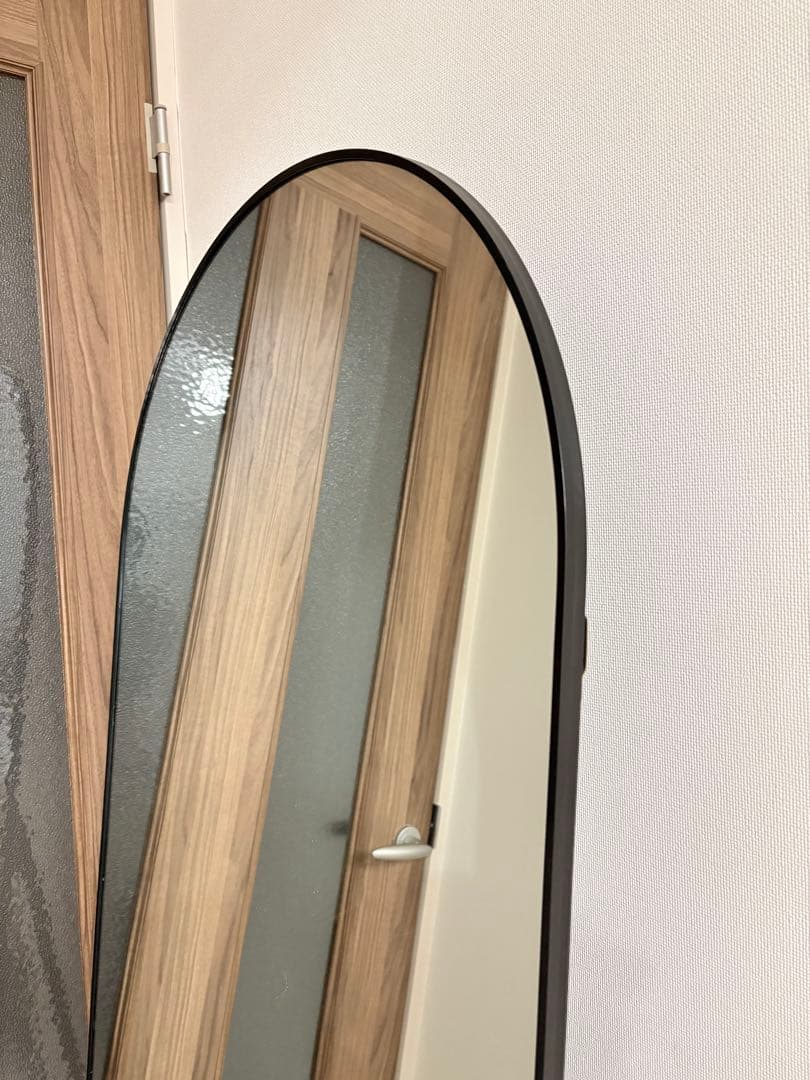 【美品】6JOHAN ラウンドミラー 60×160cm ブラック