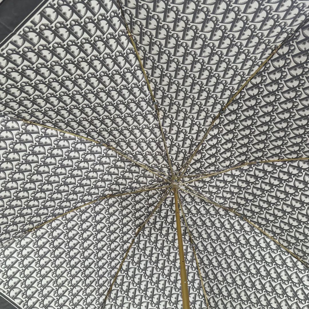 Christian Dior ディオール 折りたたみ傘 ロッター柄 シルバー