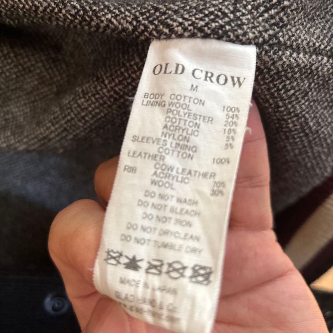 ゆ*う様 Old Crow スタジャン ウール・レザー　Mサイズ