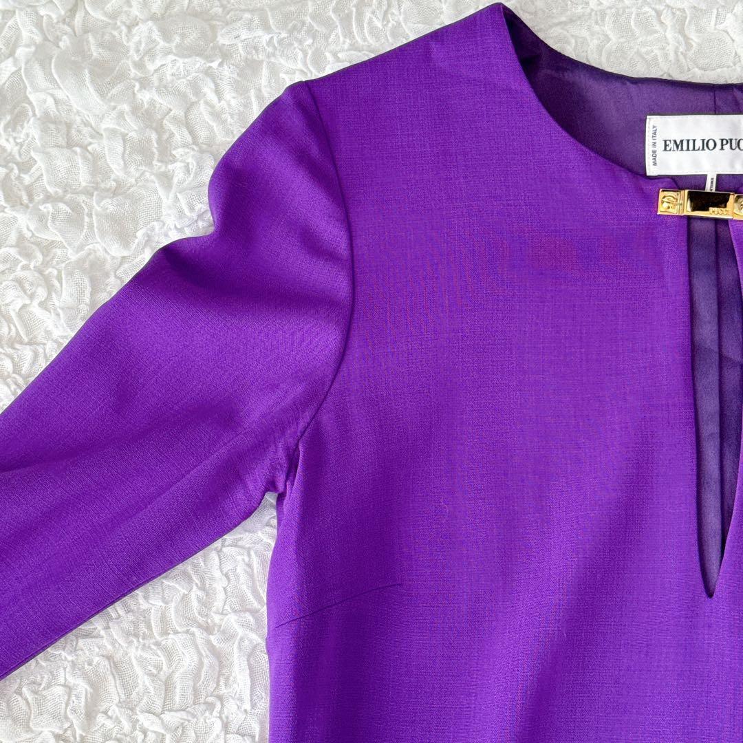 EMILIO PUCCI エミリオプッチ ロングワンピース ドレス パープル
