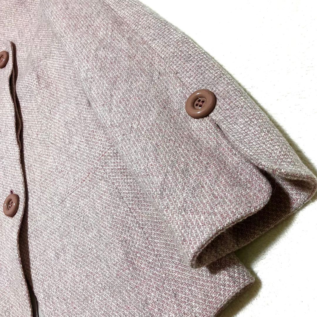 希少✨クリスチャンディオール ノーカラー ツイードジャケット カシミヤ混