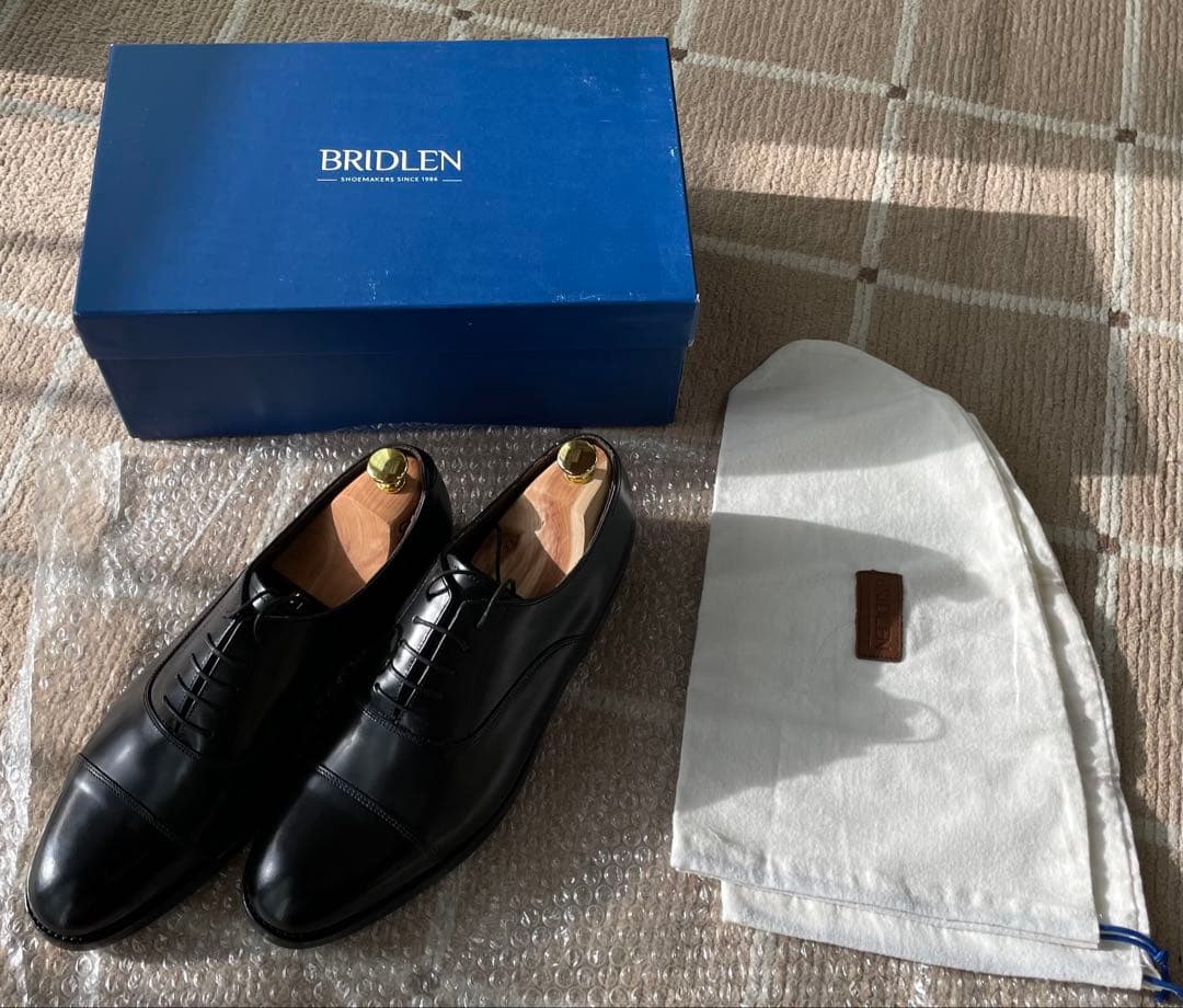 B*n様 ほぼ新品BRIDLEN ストレートチップWレザーソールブラックラピド製