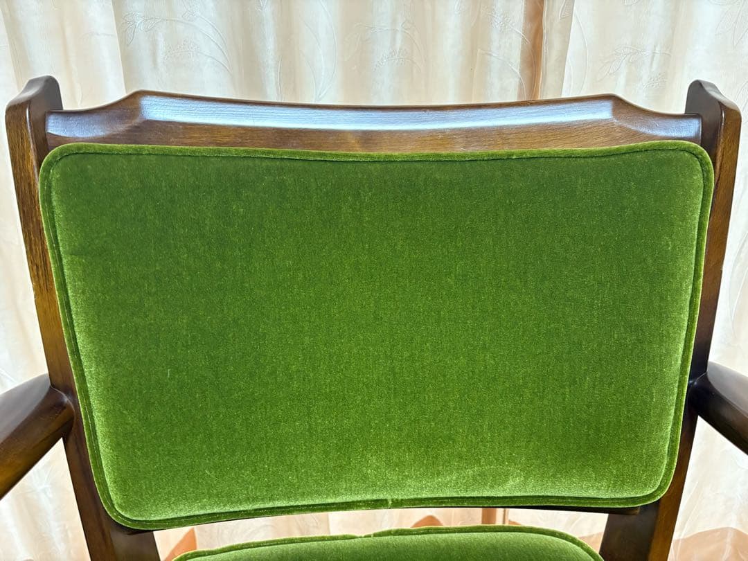 カリモク karimoku コロニアル チェア キャスター付き モケットグリーン