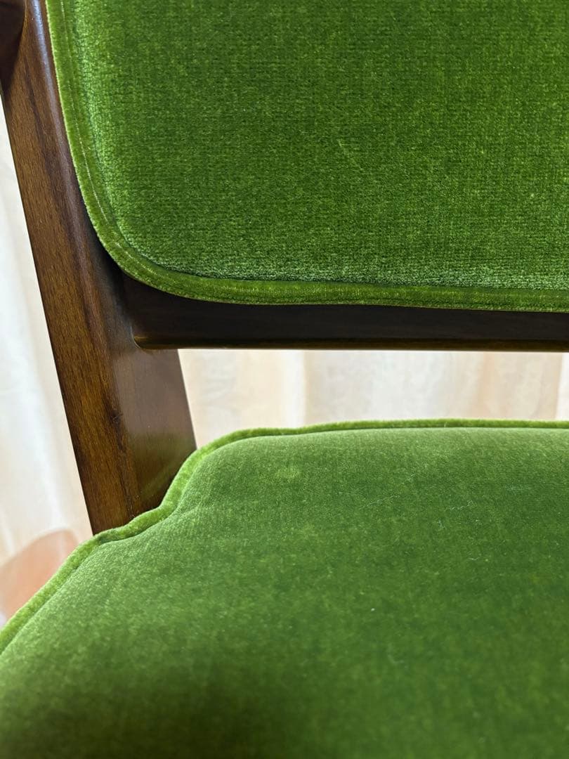 カリモク karimoku コロニアル チェア キャスター付き モケットグリーン