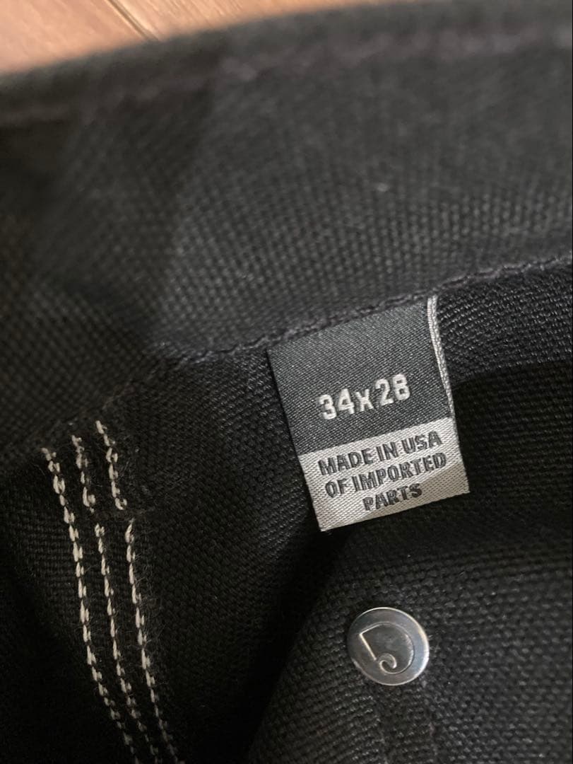 USA製 Carhartt カーハート ブラック W34L28 ダブルニーパンツ