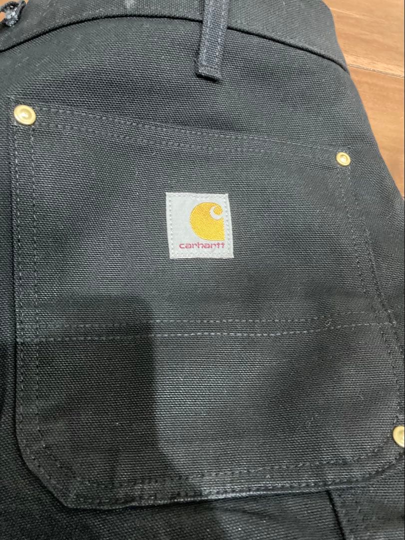 USA製 Carhartt カーハート ブラック W34L28 ダブルニーパンツ