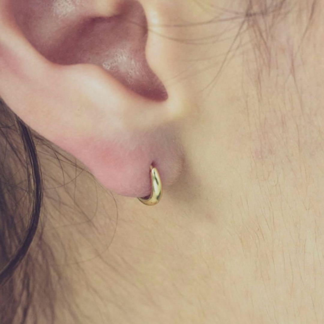 ete K18YG フープ ピアス