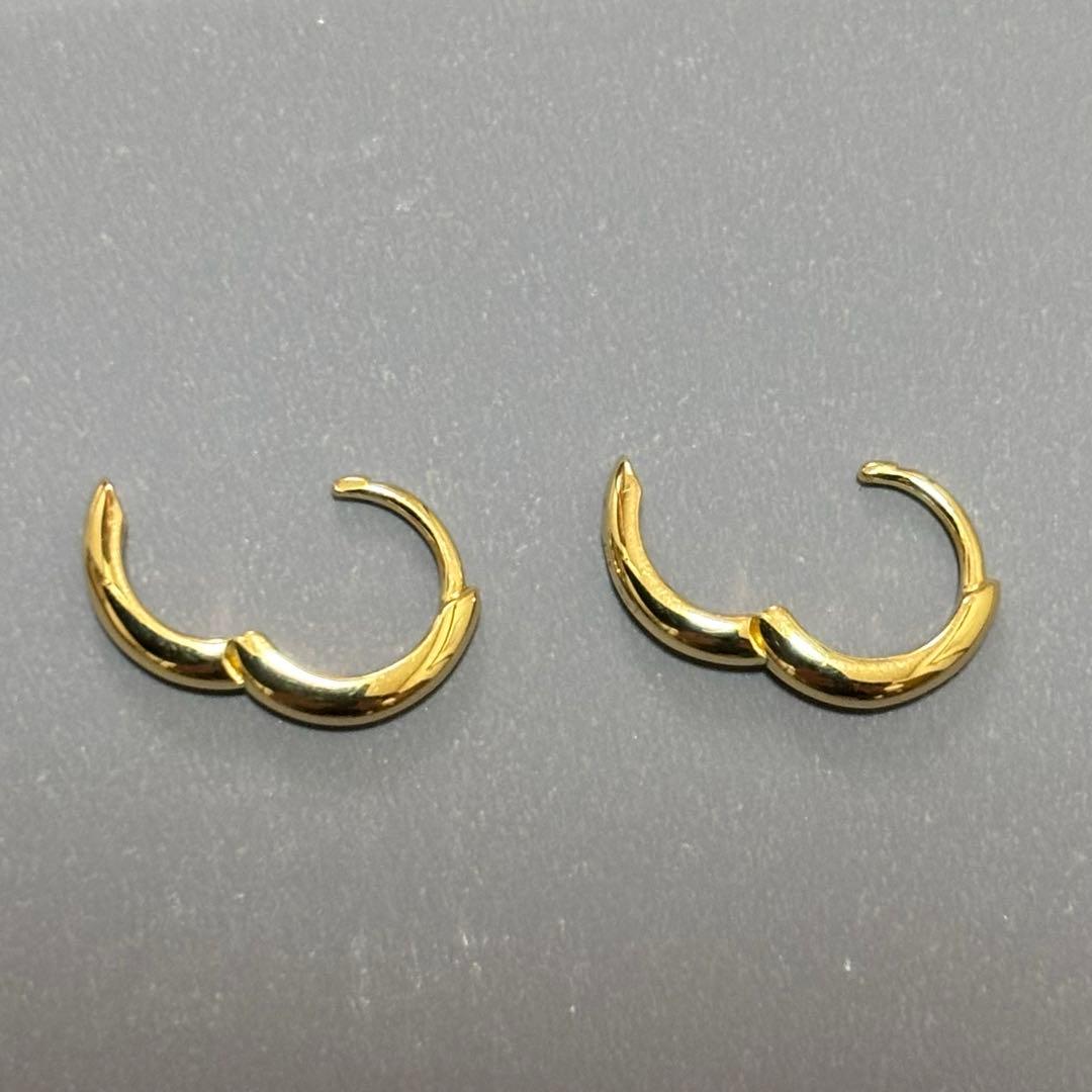 ete K18YG フープ ピアス