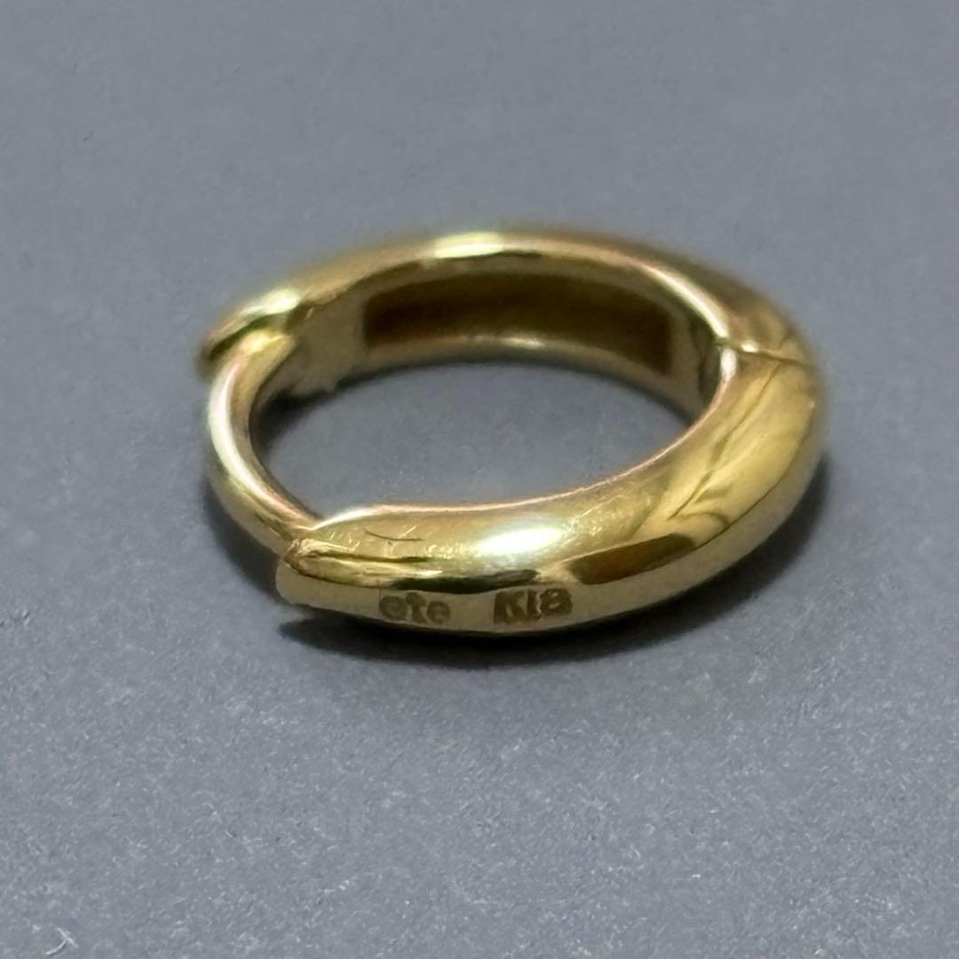 ete K18YG フープ ピアス