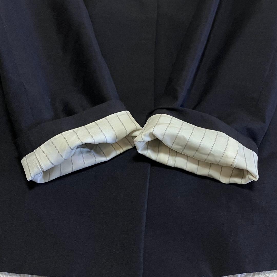 BLAMINK ブラミンク ボタンレス テーラード ジャケット ネイビー