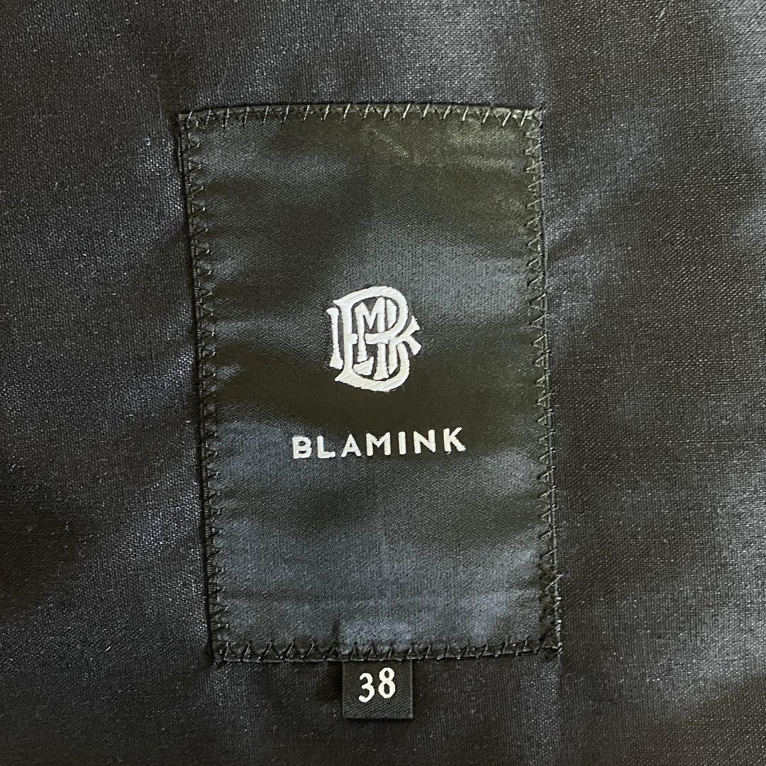 BLAMINK ブラミンク ボタンレス テーラード ジャケット ネイビー