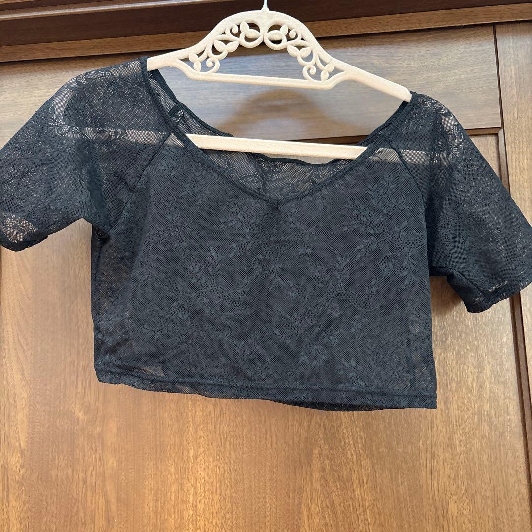 チャコット レース柄 ショートトップス