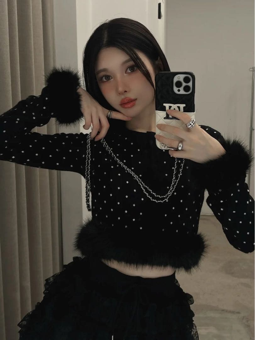 新品 ダーリッチ バイカラーダイカットロゴiPhoneケース 12-12pro