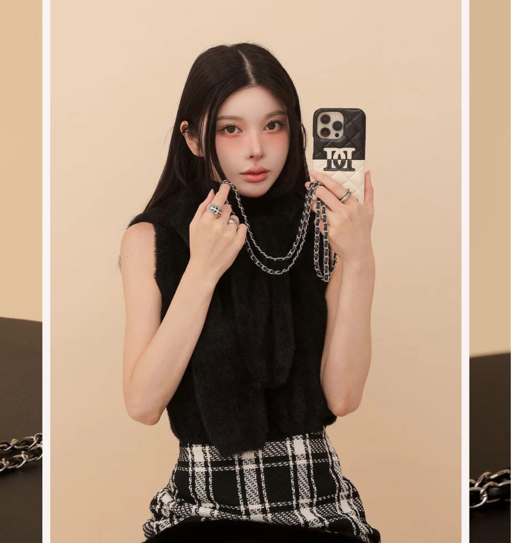 新品 ダーリッチ バイカラーダイカットロゴiPhoneケース 12-12pro