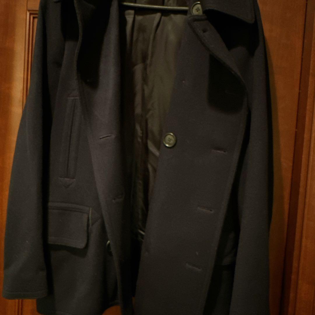 美品ポロラルフローレン　カシミヤ混ウールピーコート　ネイビー