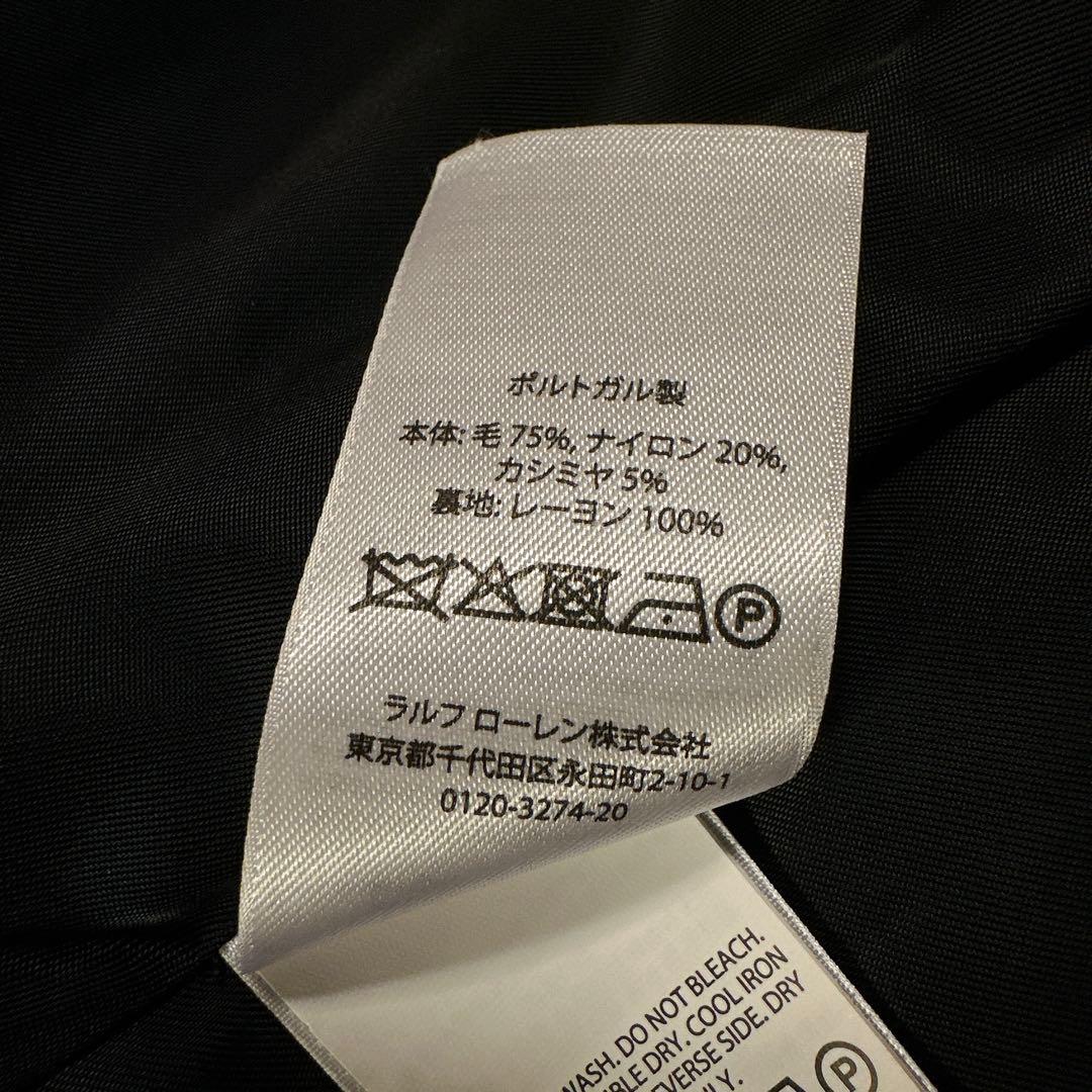 美品ポロラルフローレン　カシミヤ混ウールピーコート　ネイビー