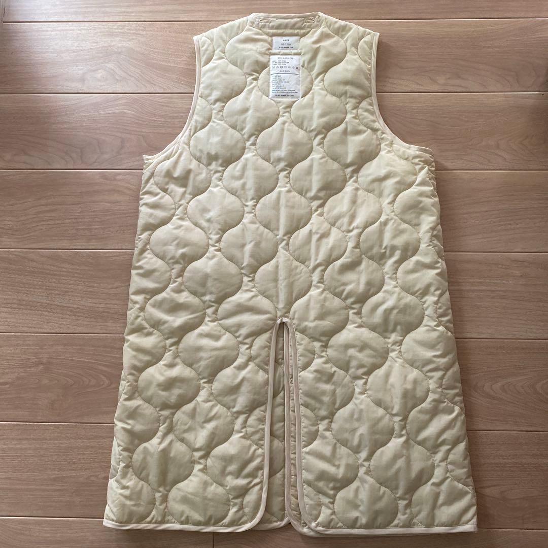HYKE キルティングダウンベスト S