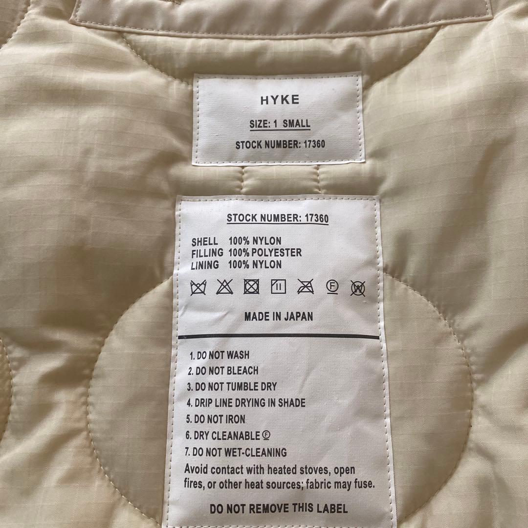 HYKE キルティングダウンベスト S