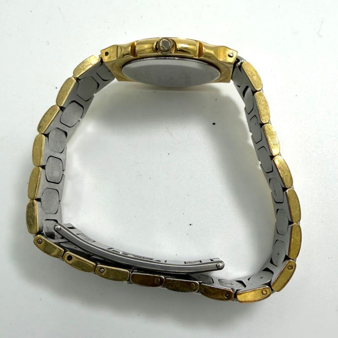 【稼働】 イヴサンローラン 腕時計 ゴールド コンビ 金針 レディース シルバー