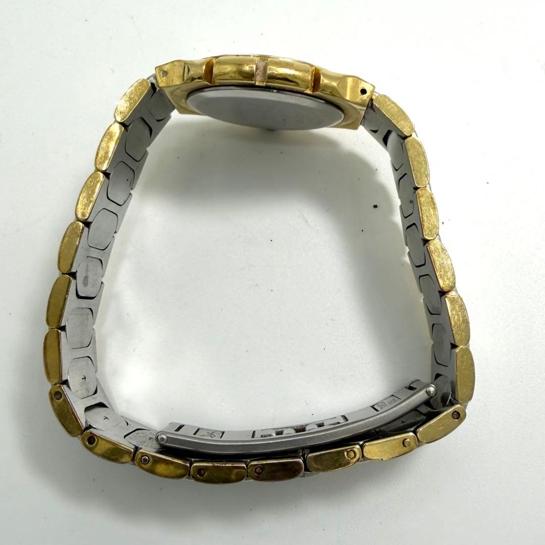 【稼働】 イヴサンローラン 腕時計 ゴールド コンビ 金針 レディース シルバー