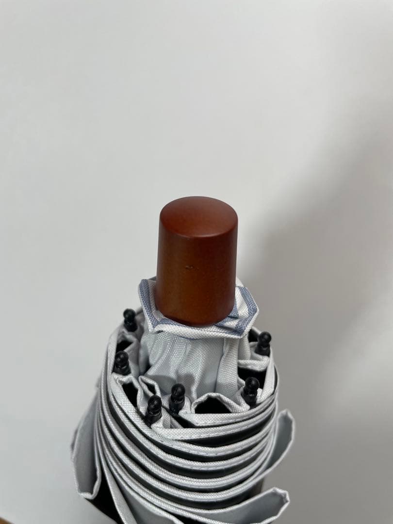 サンバリア100 折りたたみ日傘 2段折 ボーダー ブルー