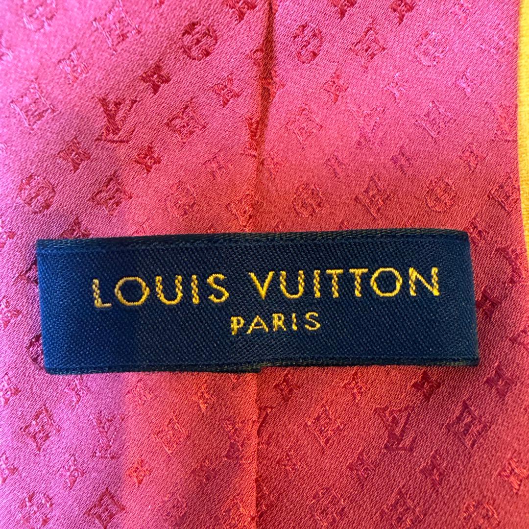 LOUIS VUITTON 赤 ネクタイ シルク100%