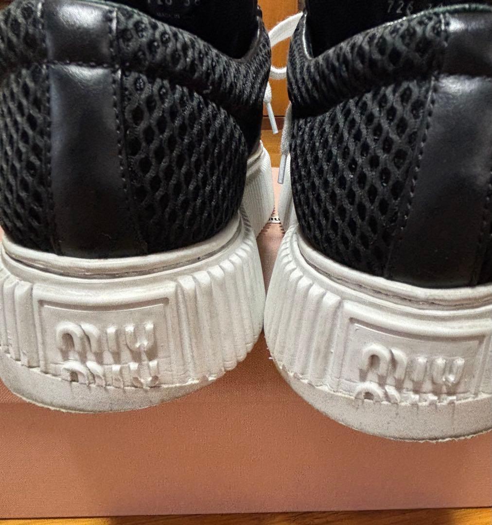 ✰︎S✰︎ Miu Miu ミュウミュウ メッシュ プラットフォームスニーカー