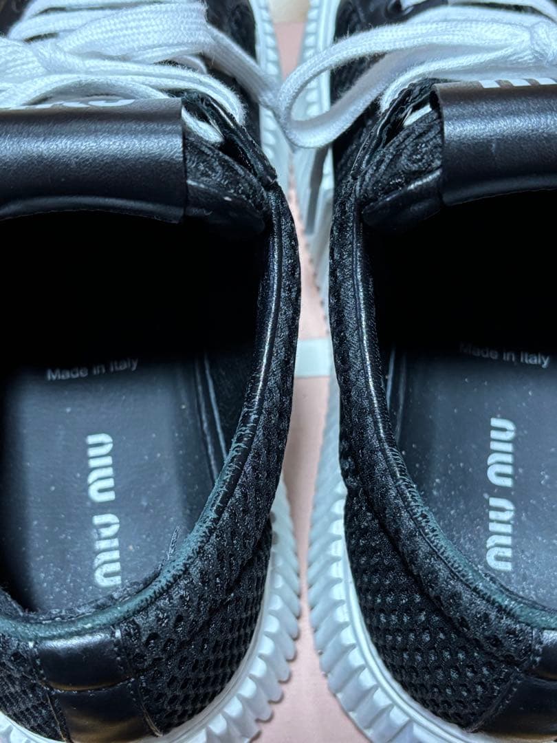 ✰︎S✰︎ Miu Miu ミュウミュウ メッシュ プラットフォームスニーカー