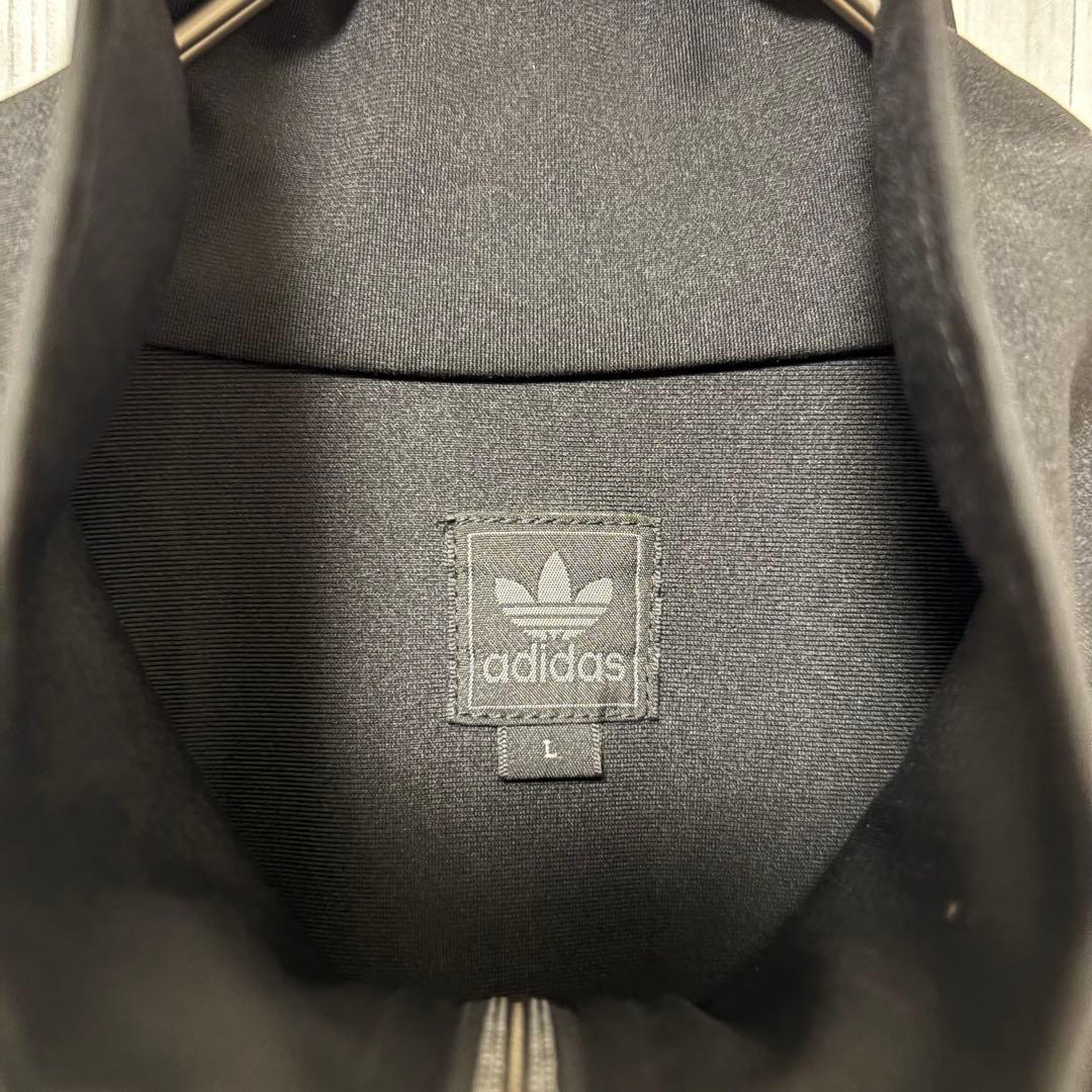 希少 adidas トレフォイル 刺繍 レオパード柄 黒金 トラックジャケット