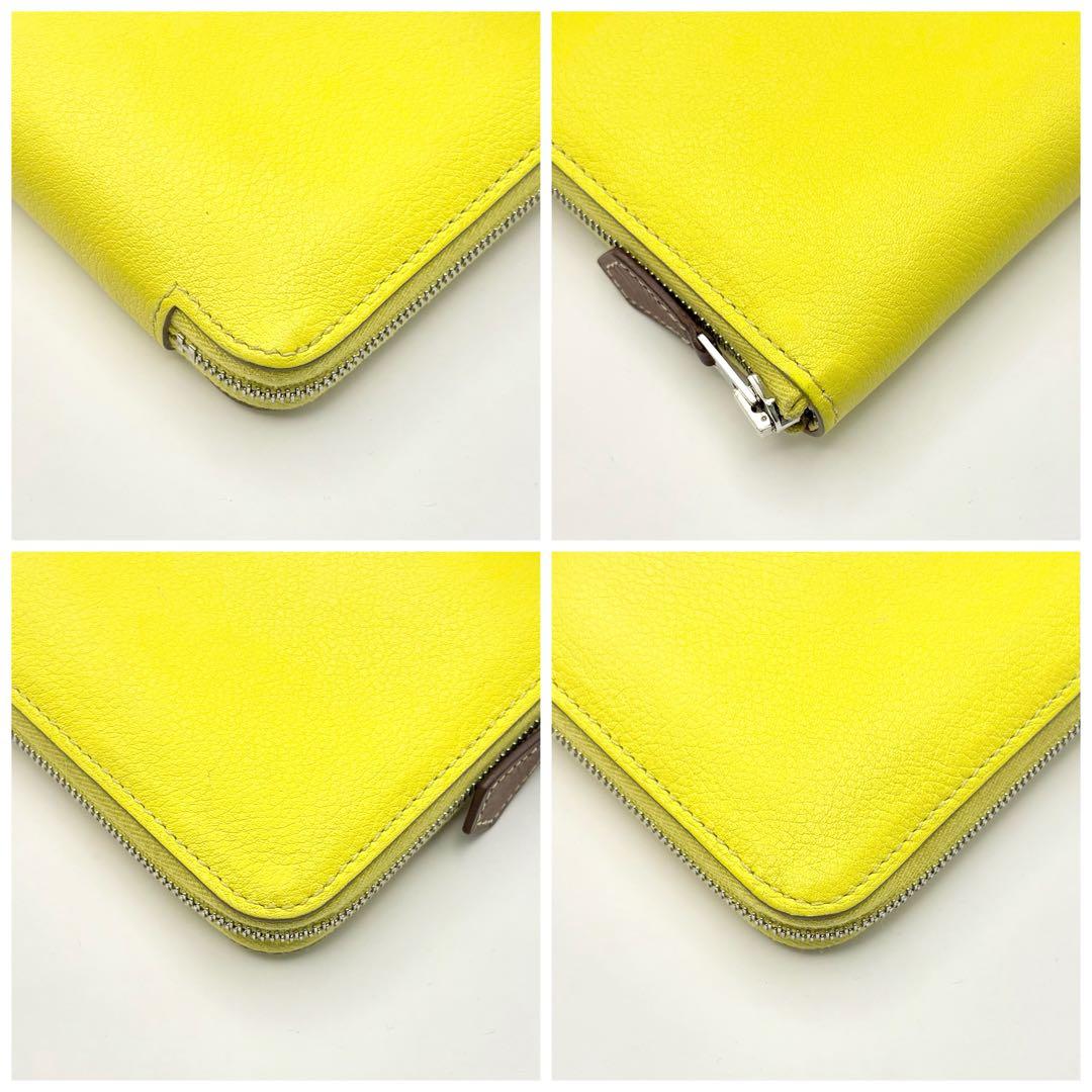 新品並み✨エルメス　アザップ　シルクイン　コンパクト　イエロー　W刻印　2024