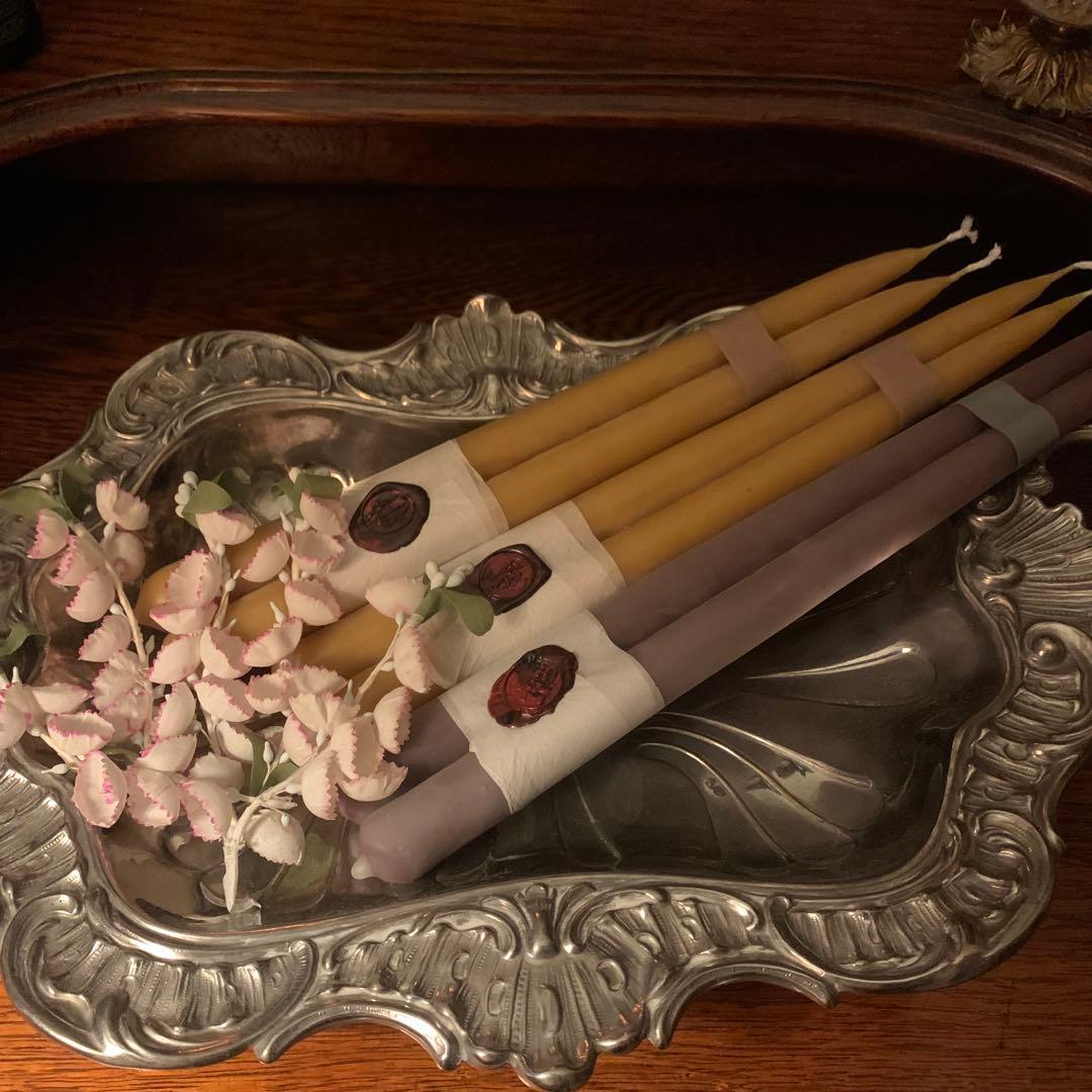 19世紀　アンティーク燭台　三足天使